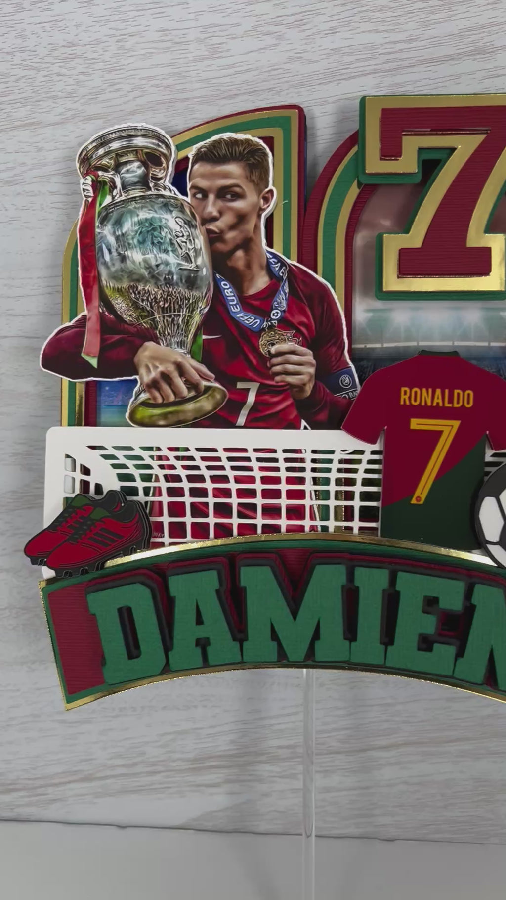Cristiano Ronaldo cake topper