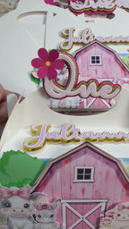 Pink Farm Favor Boxes