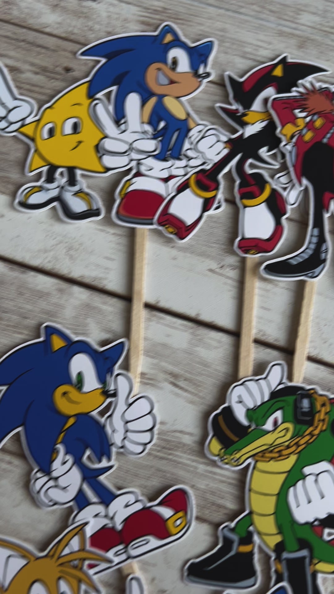 Sonic The Hedgehog Cupcake Toppers