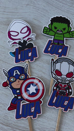 Marvel Personalized Cupcake Toppers