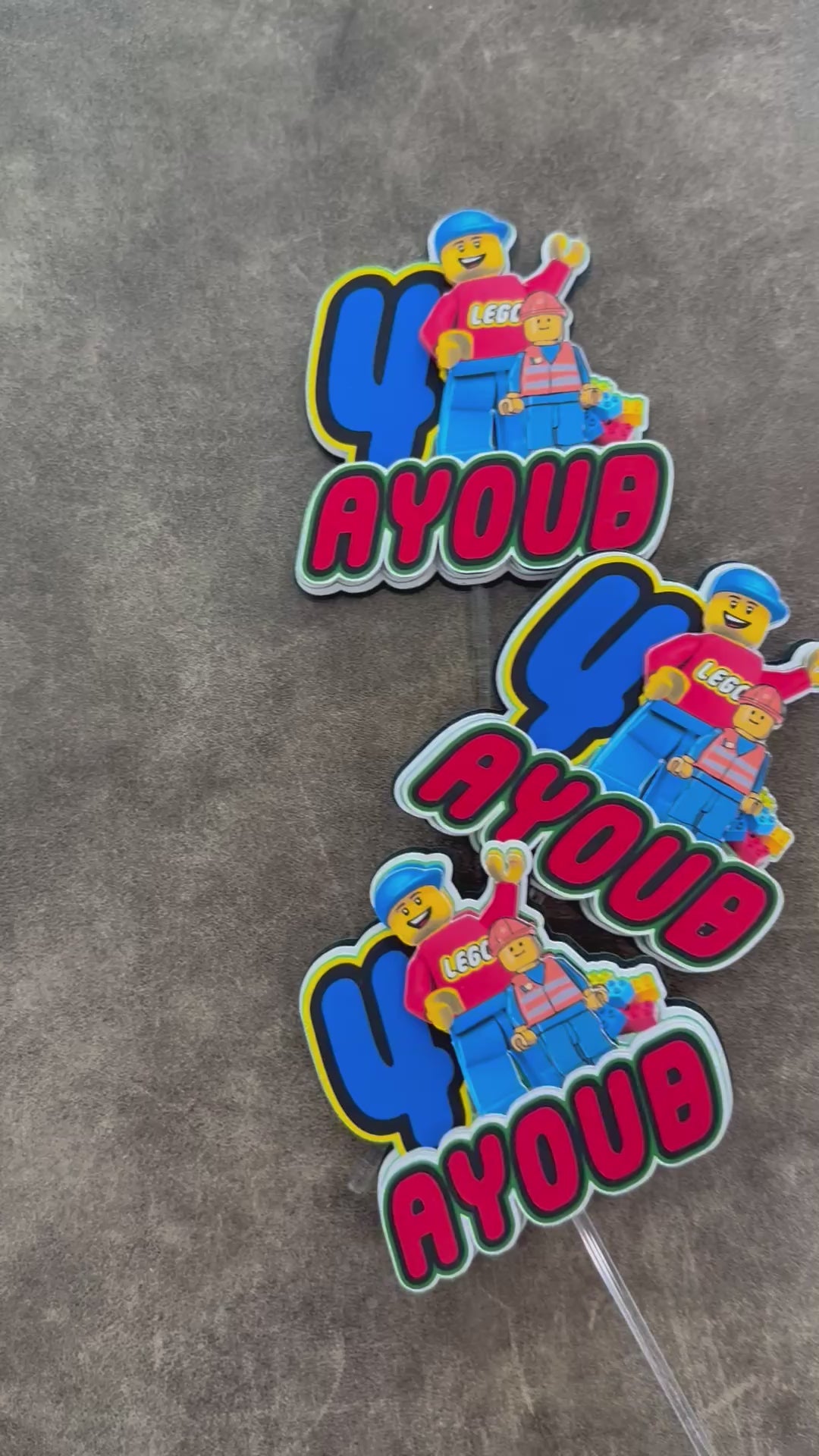 Lego cupcake toppers