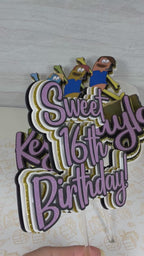 Personalized Boys Who Cry Cake Topper