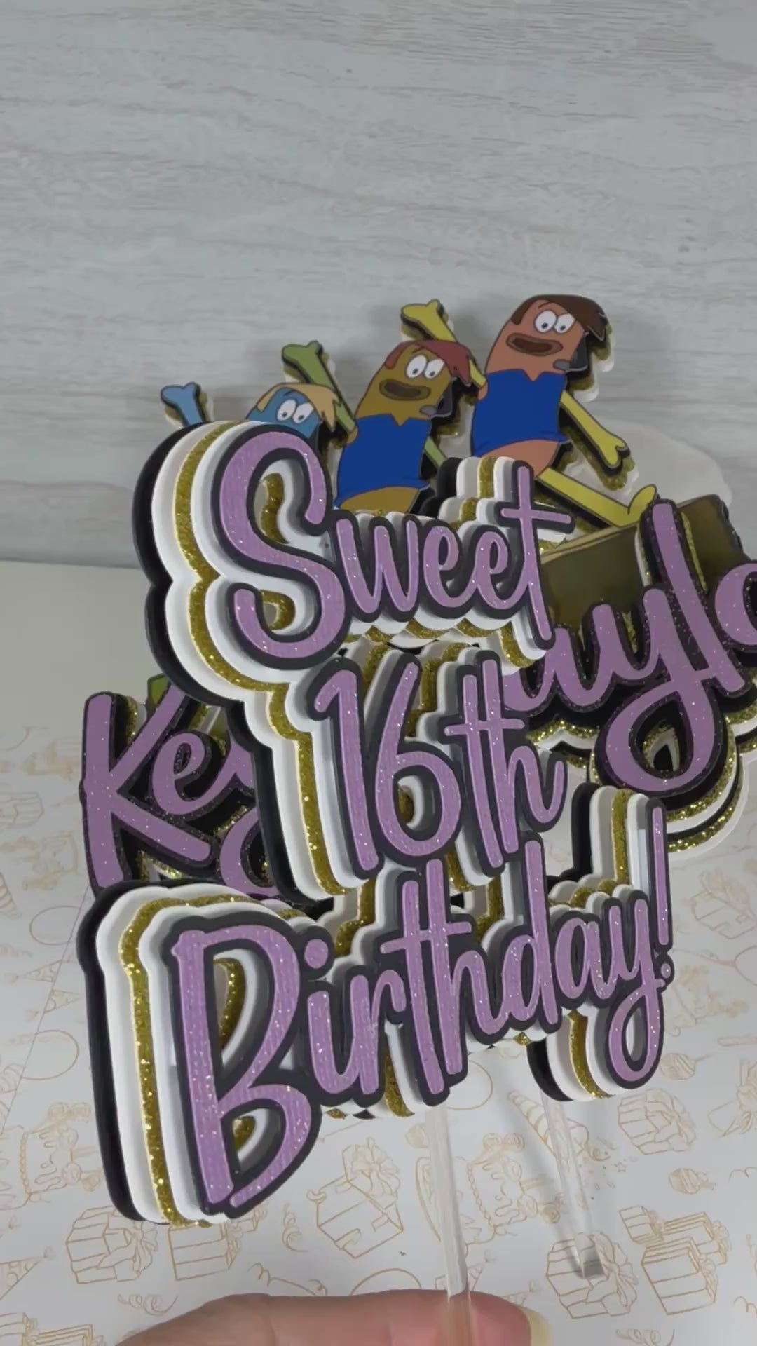 Personalized Boys Who Cry Cake Topper