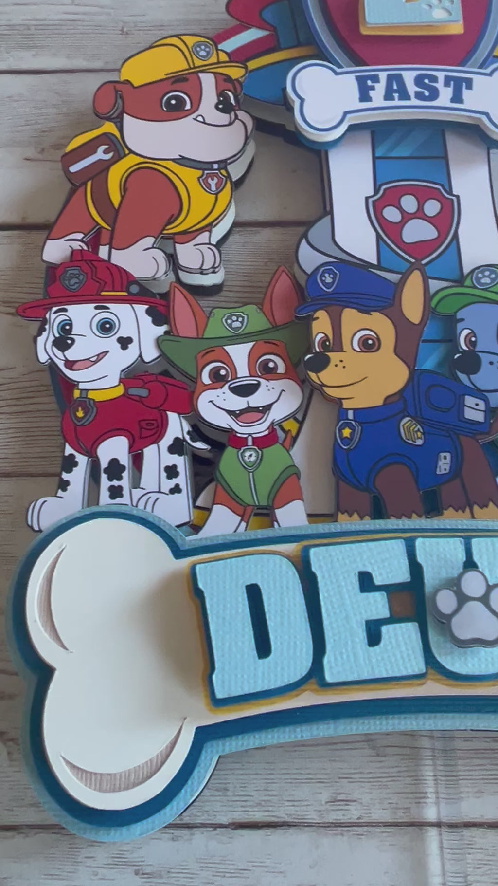 Paw patrol cake topper 