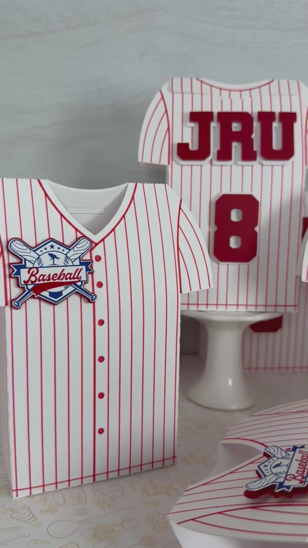 Jersey baseball favor boxes