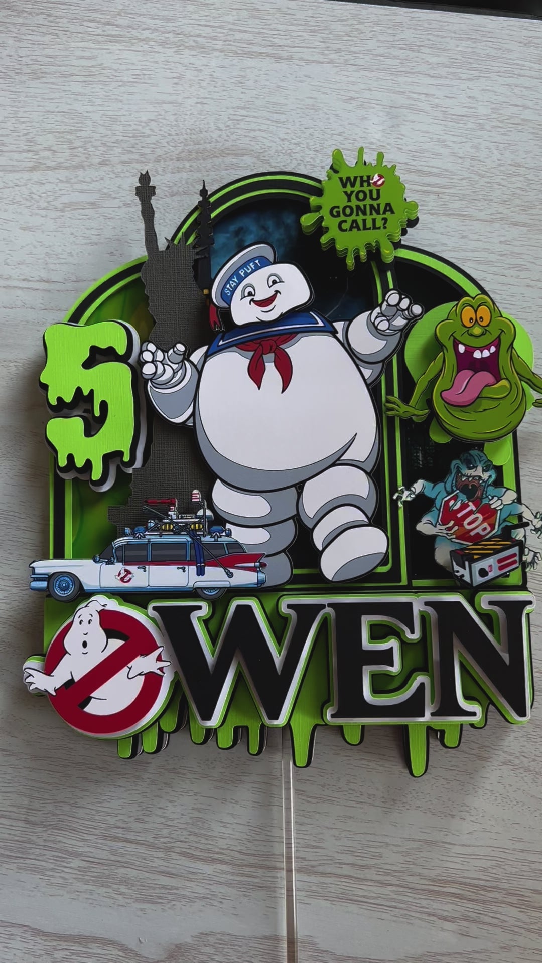 ghostbusters cake topper