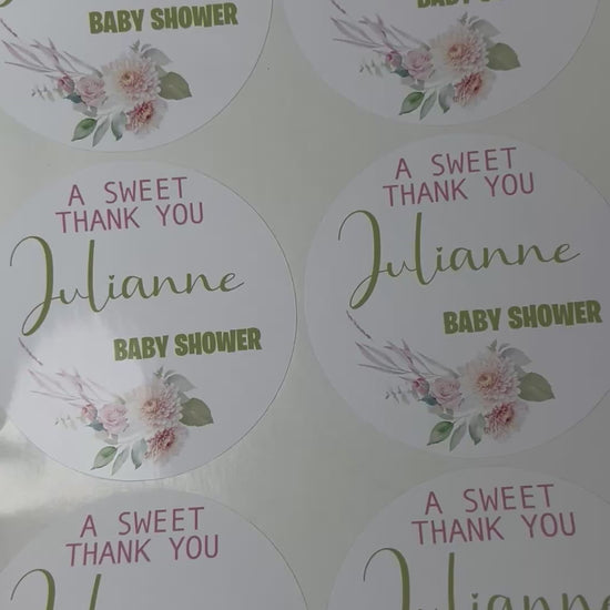 Baby shower stickers