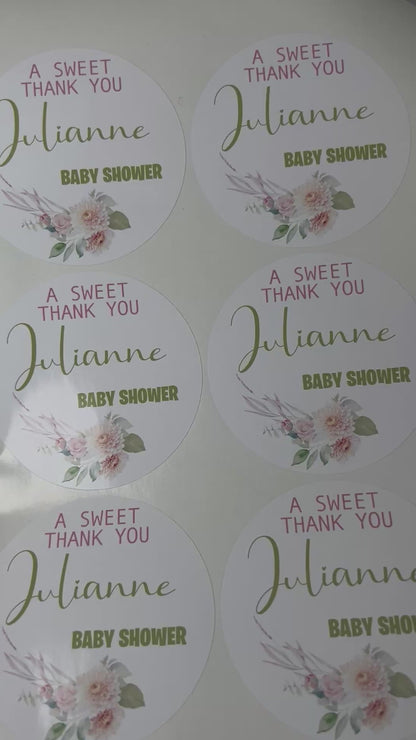 Baby shower stickers