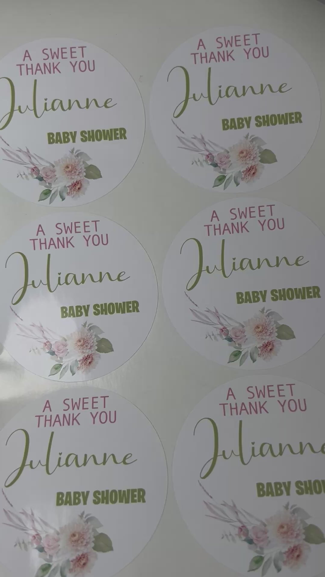 Baby shower stickers