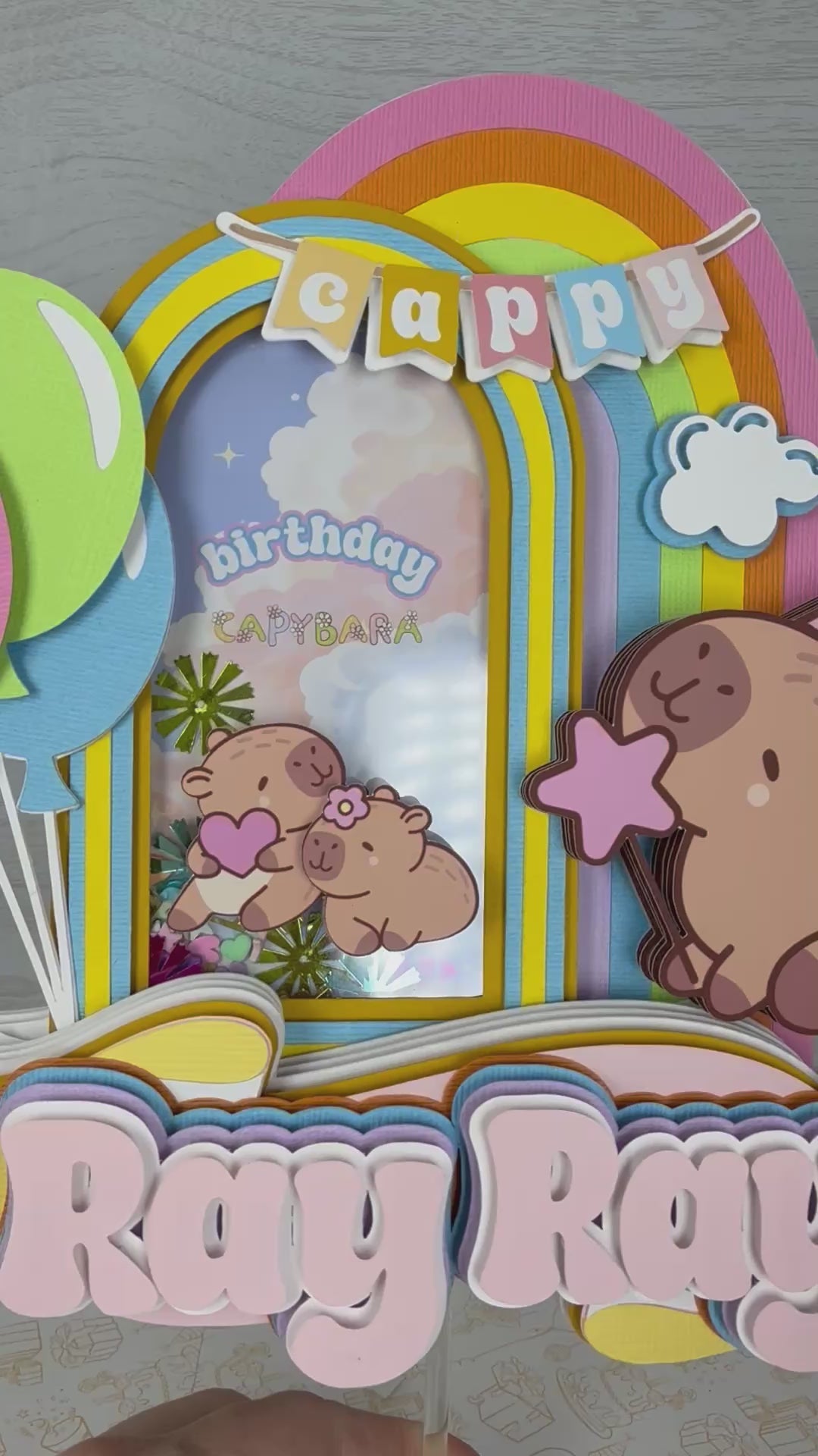 Capybara cake topper