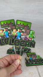 Minecraft cupcake toppers