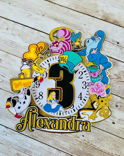Alice in Wonderland cake topper