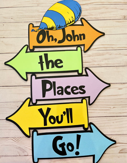 Oh the Places You'll go quote signs