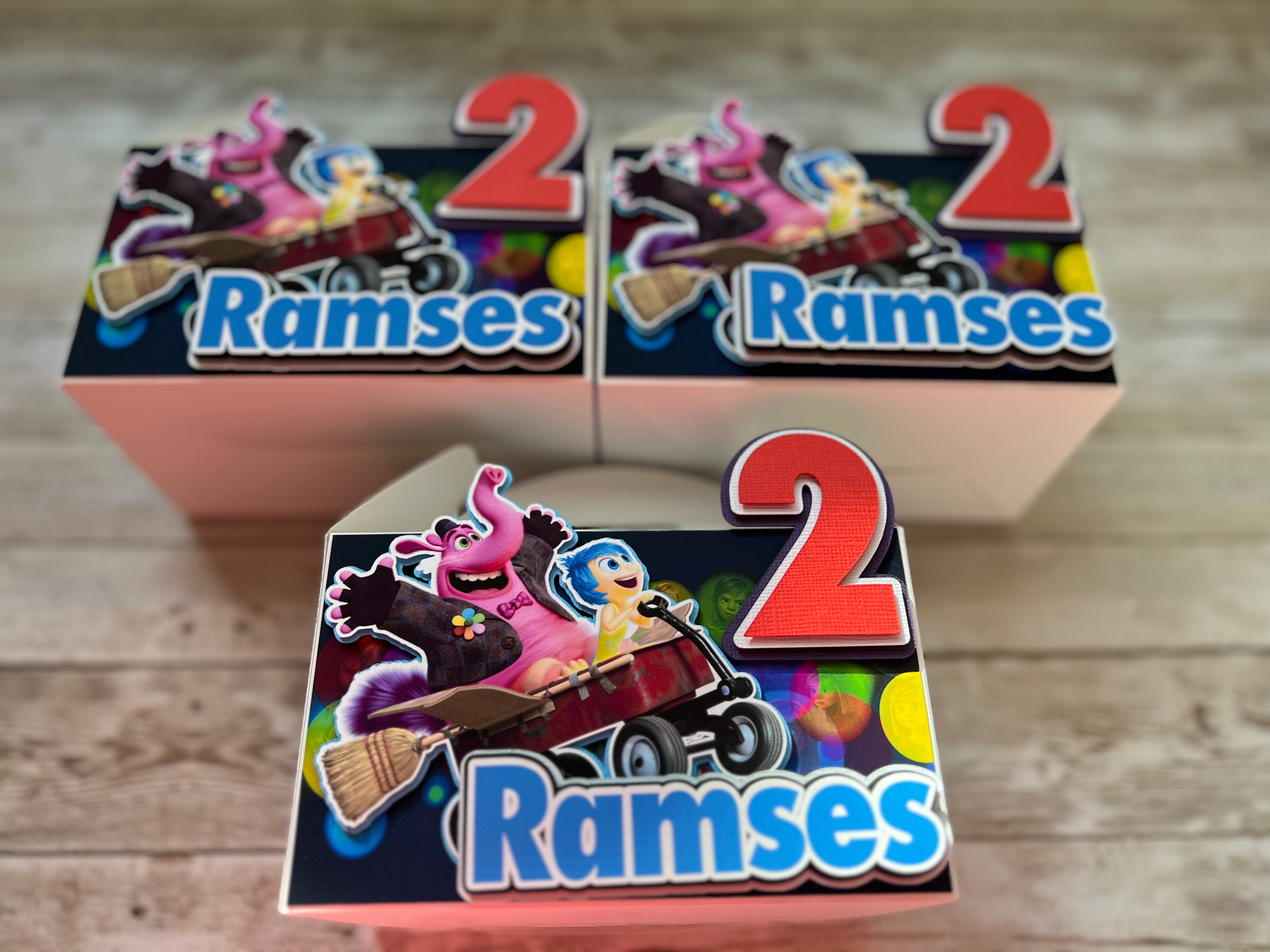 Inside out party favor boxes