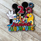 Personalized Mickey and friends cake topper