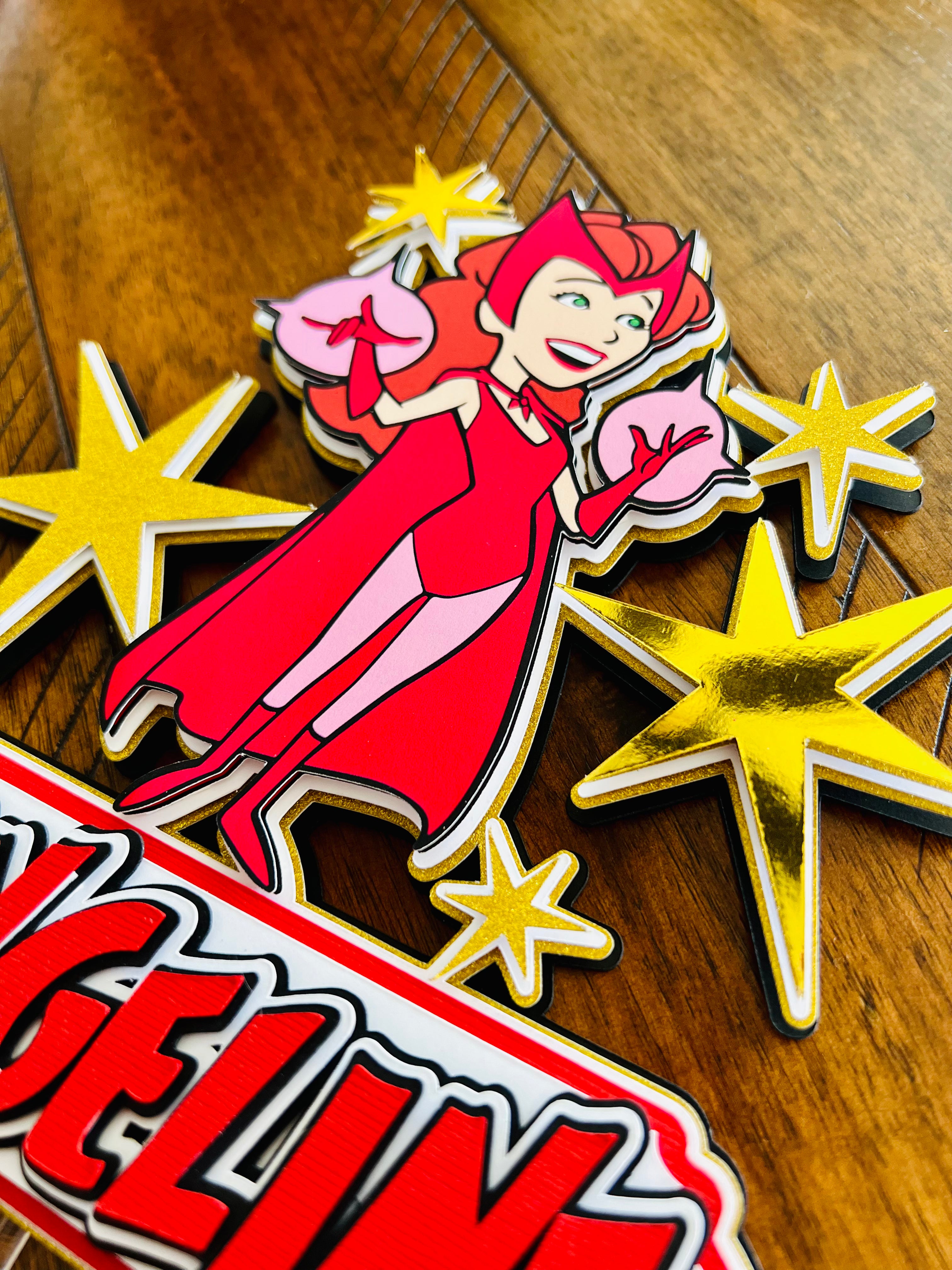 Scarlett cake topper