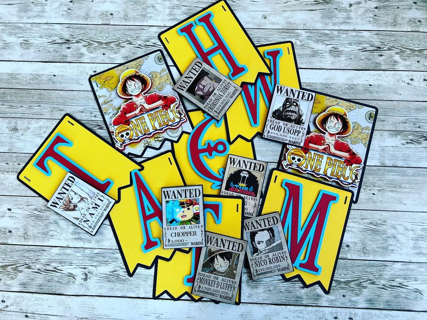 One Piece birthday banner