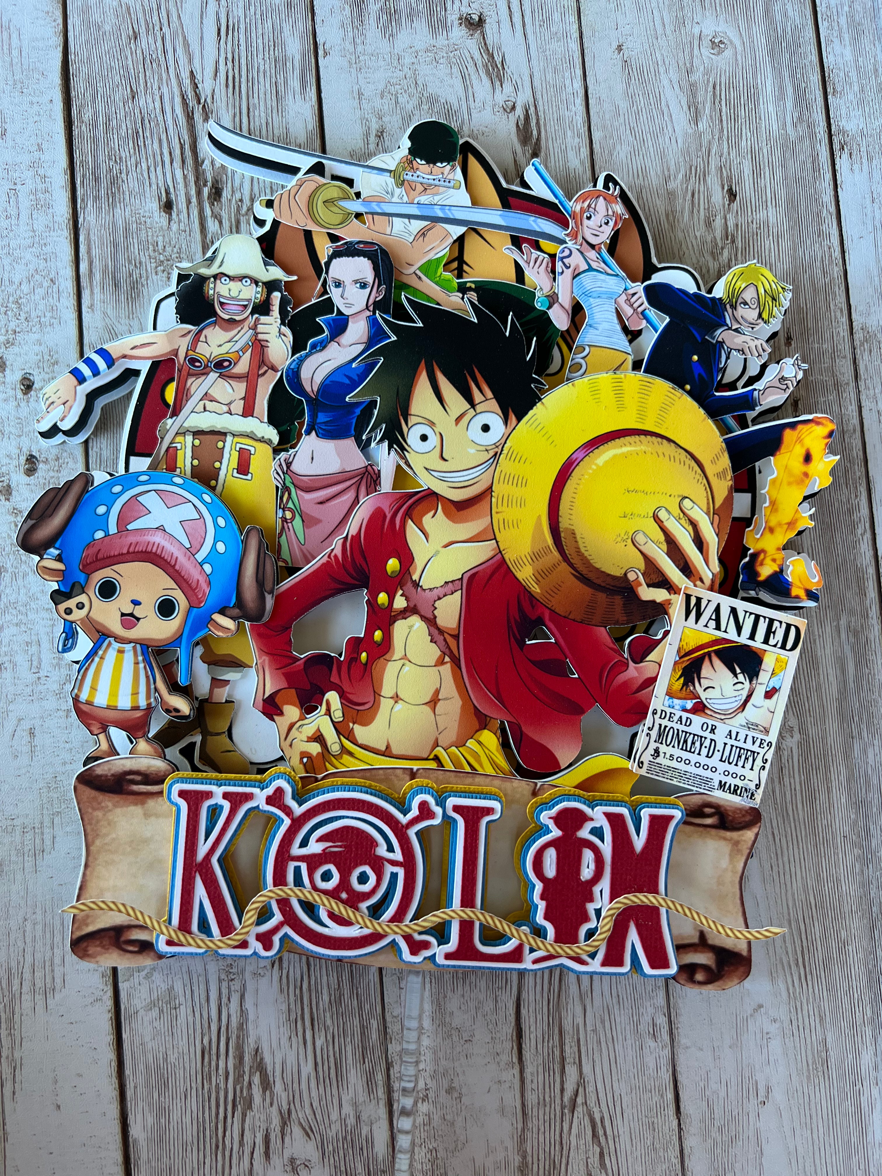 one piece cake topper