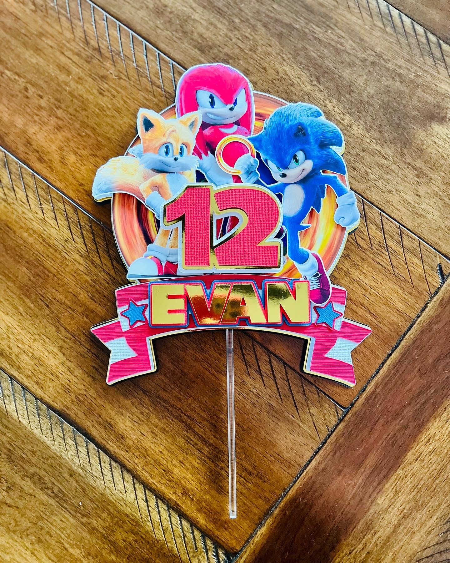 Sonic, Tails, knuckles Cake Topper
