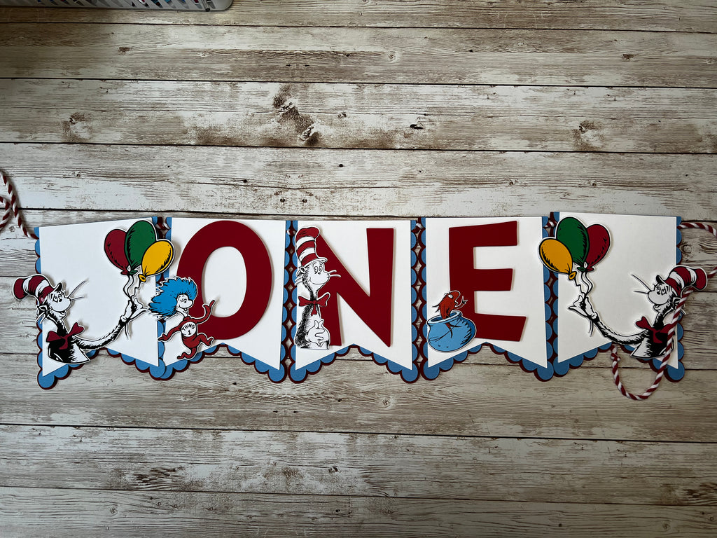 Cat in the Hat Birthday Banner