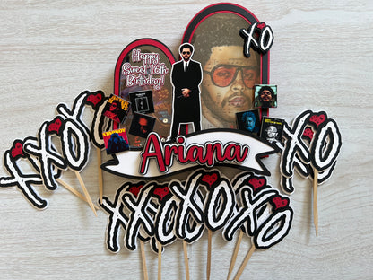 the Weeknd cupcake toppers