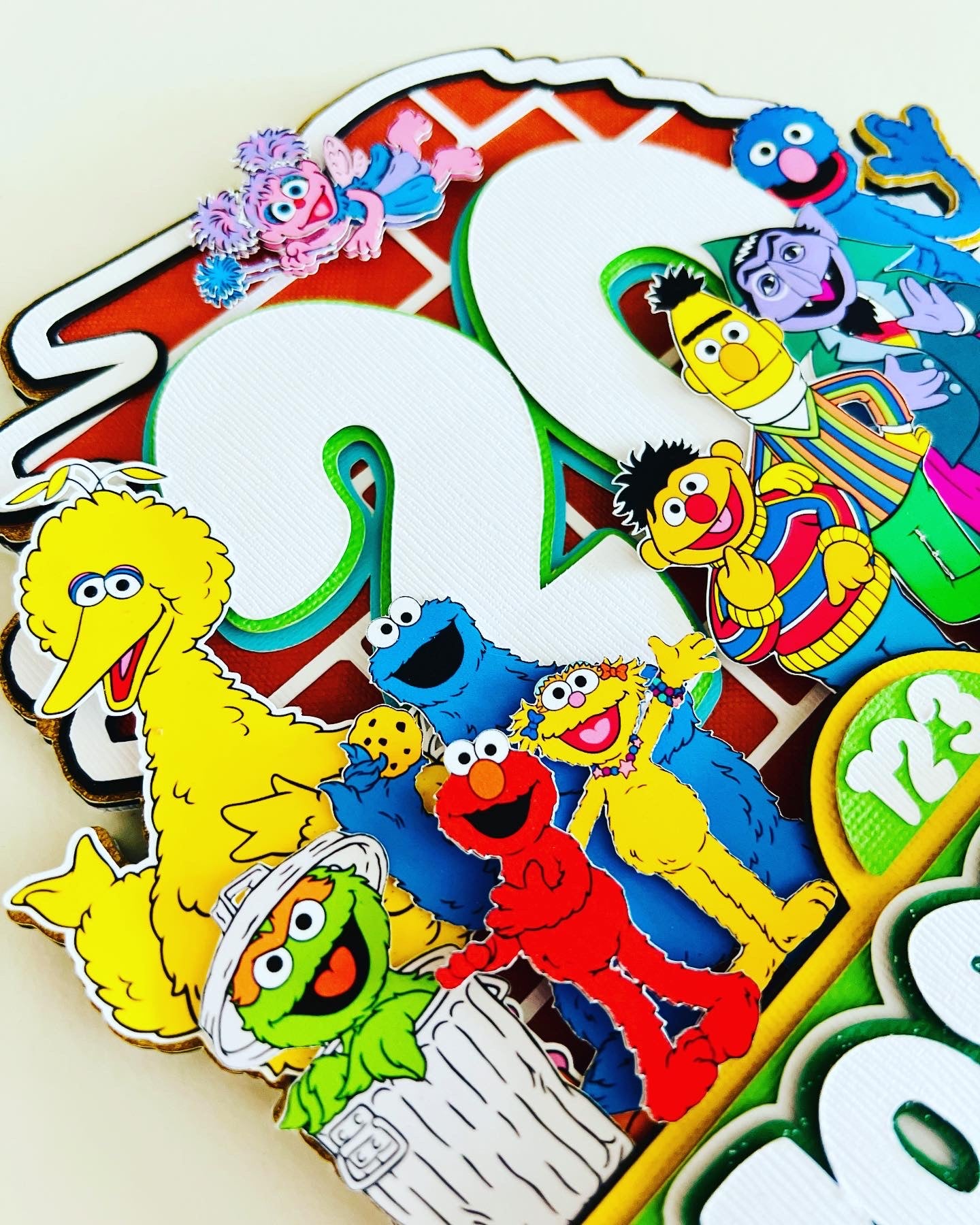 Personalized Sesame Street Cake Topper