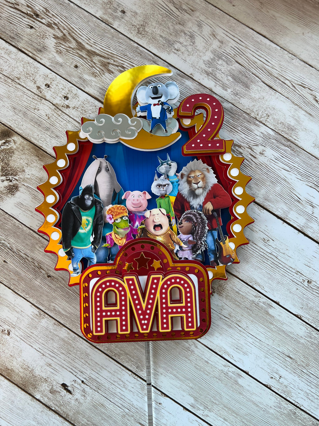 Sing cake topper