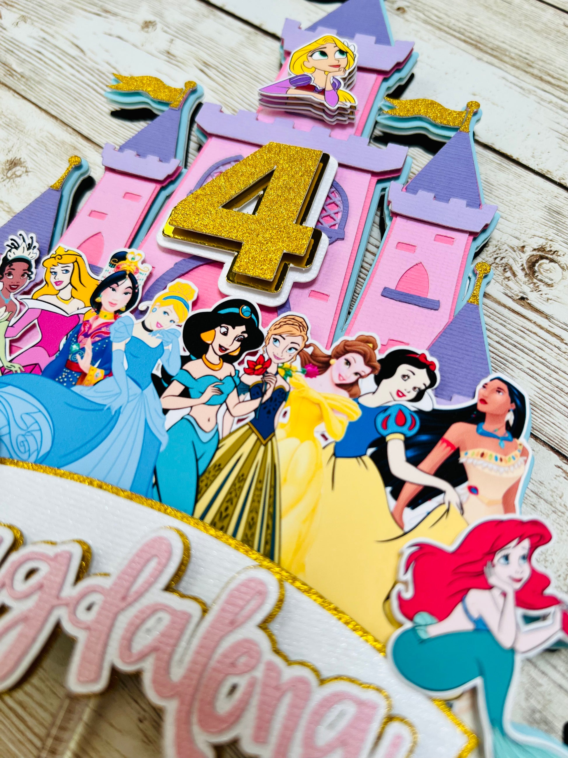  Happy Birthday Princess Cake Topper for Princess