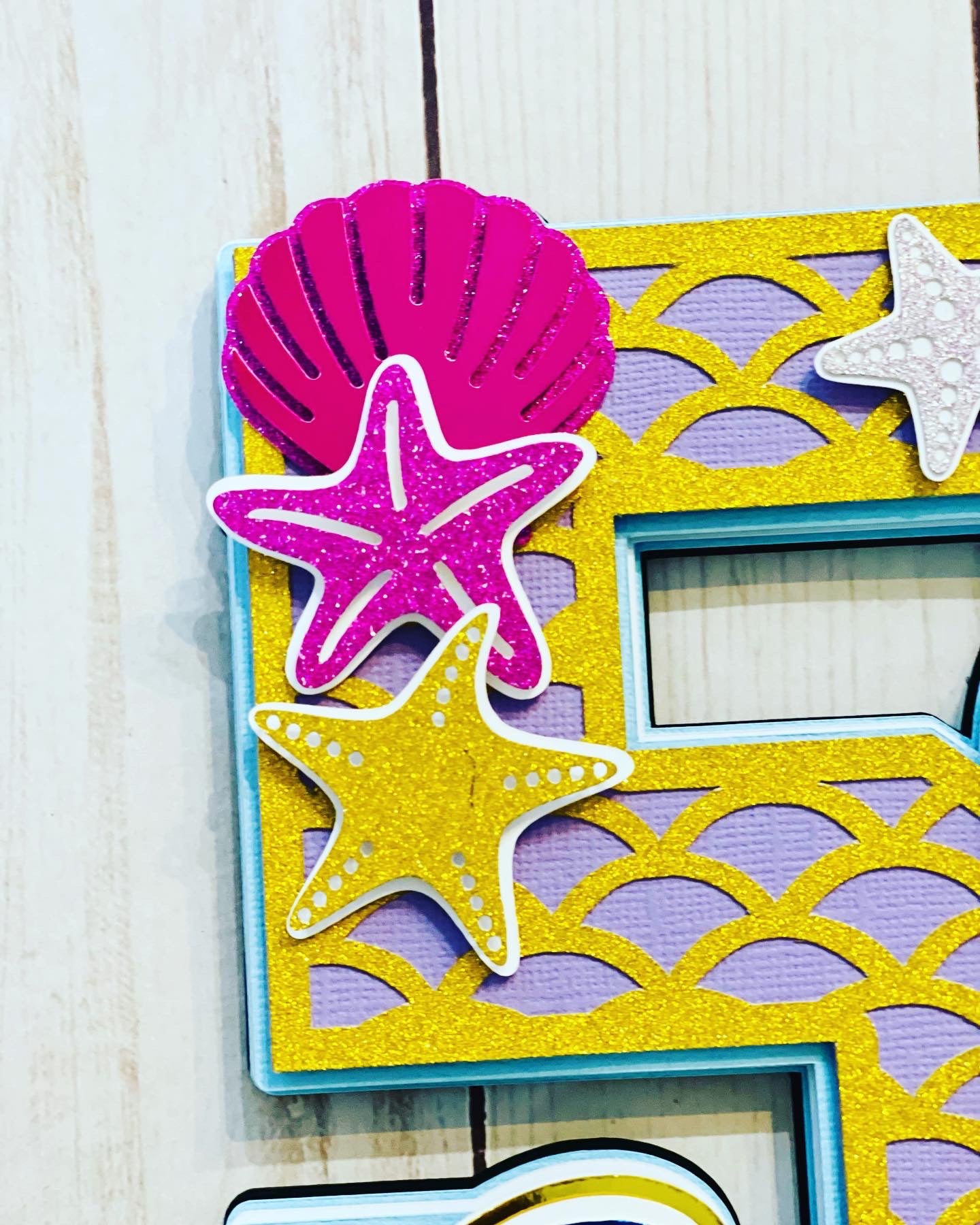 Mermaid Personalized Cake Topper 