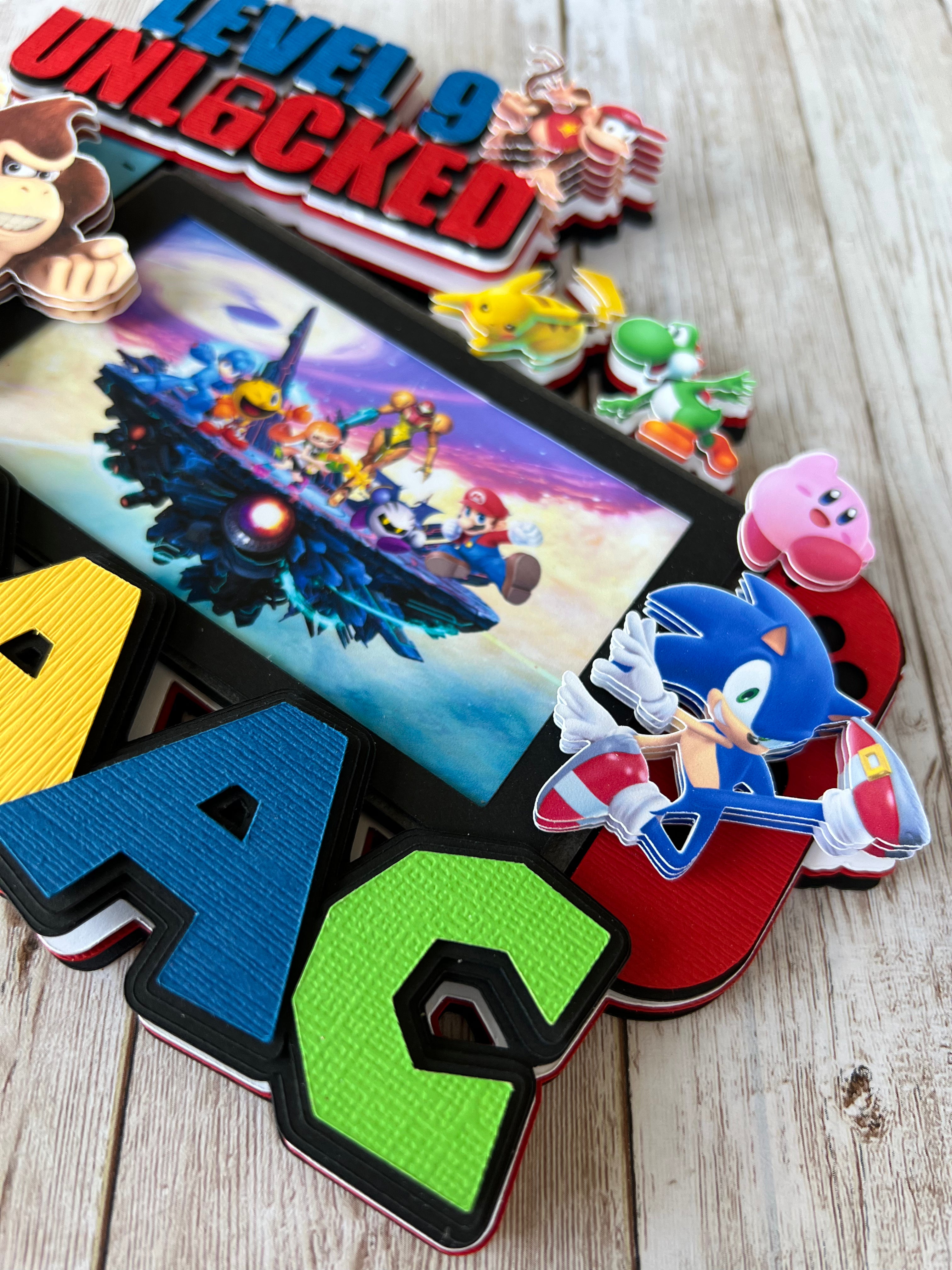 super smash bros cake topper