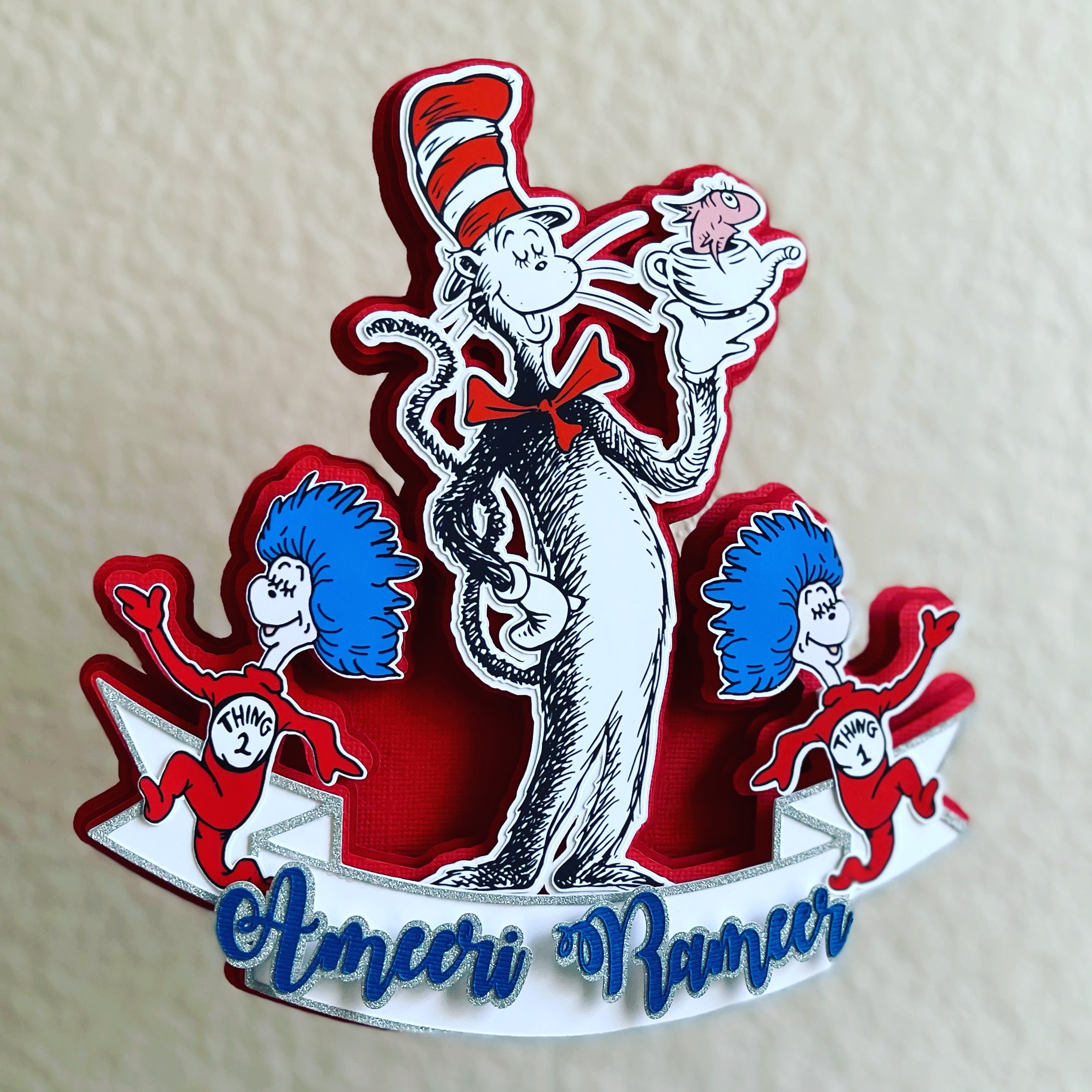 dr Seuss cake topper