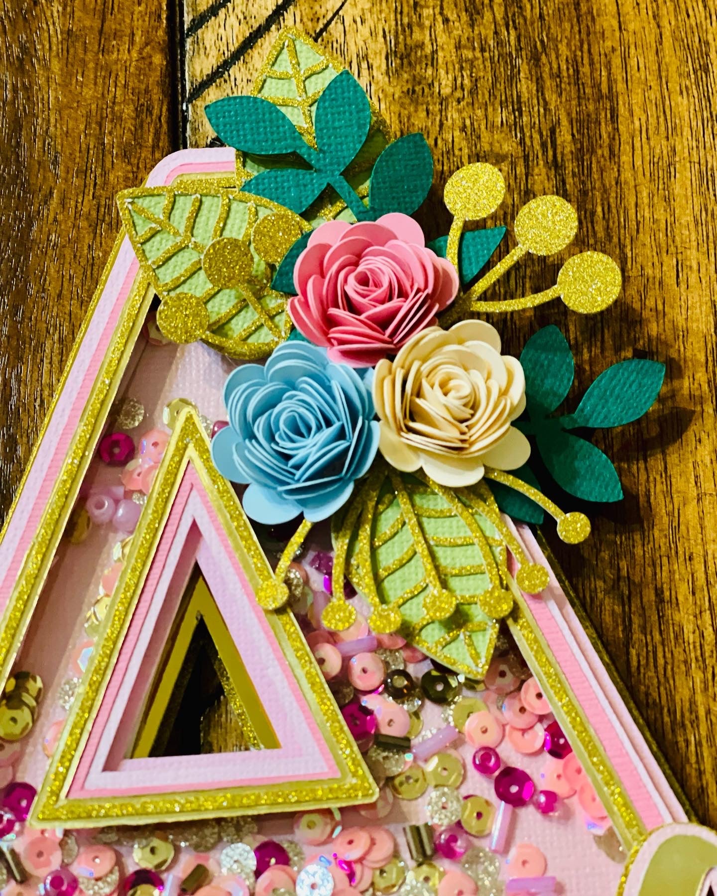 Letter A Shaker Cake Topper