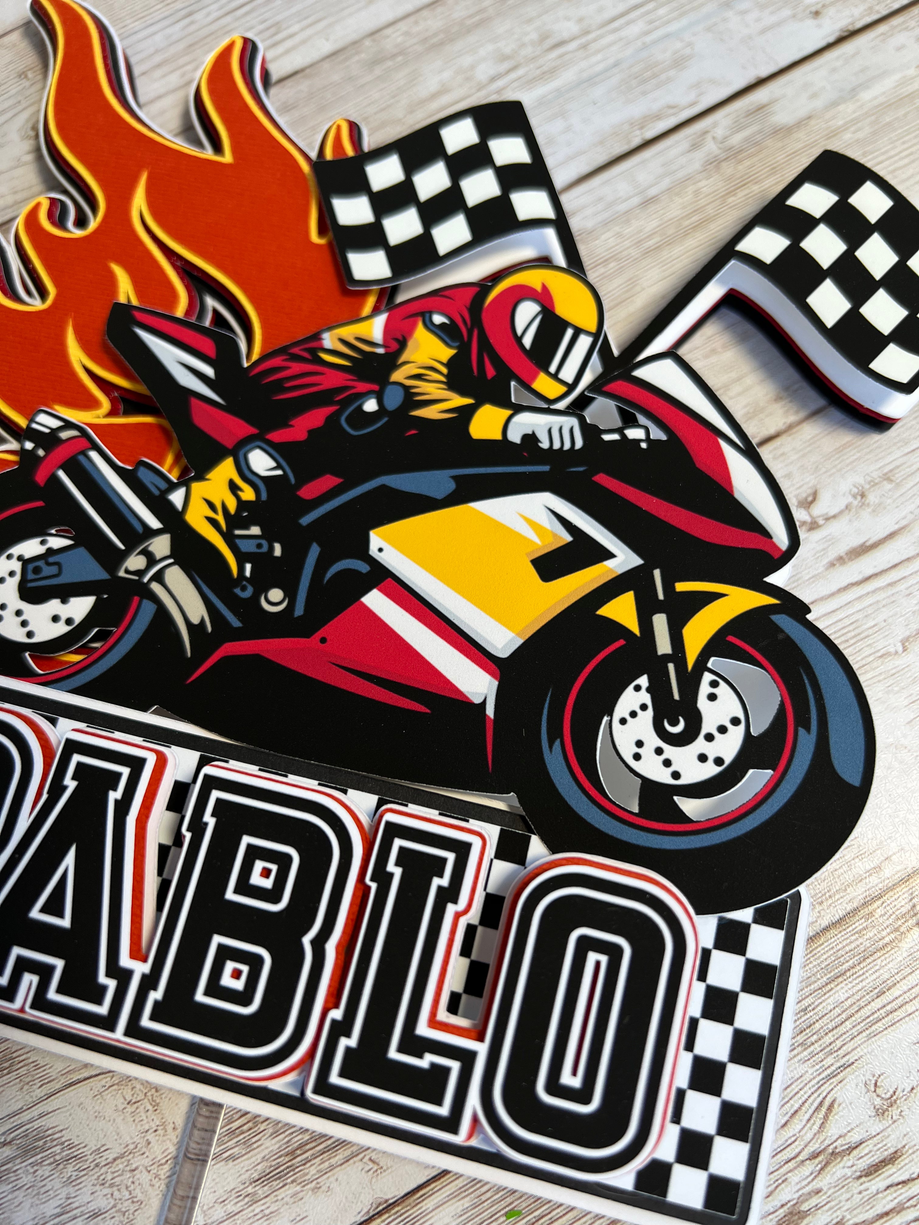 Motocross  Cake Topper