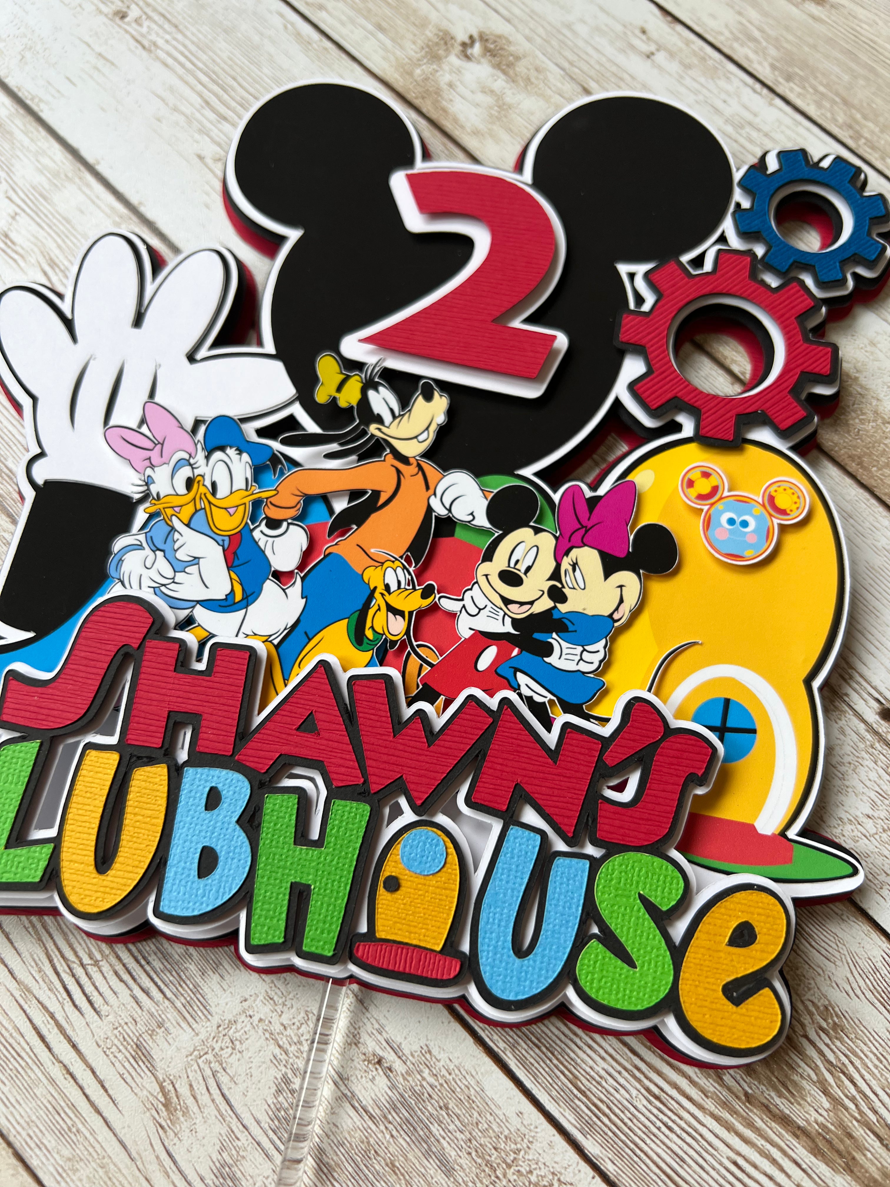 Clubhouse Mickey Mouse cake topper