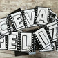 negative black and white banner