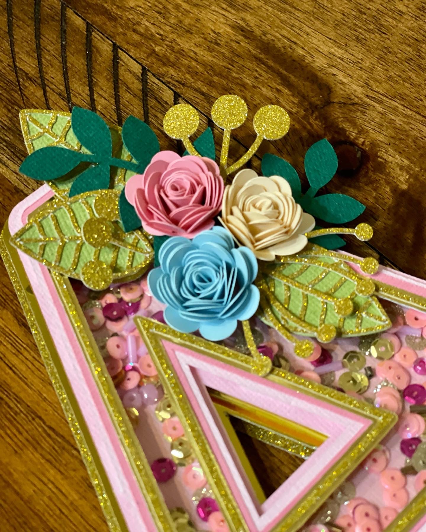 Letter A Shaker Cake Topper