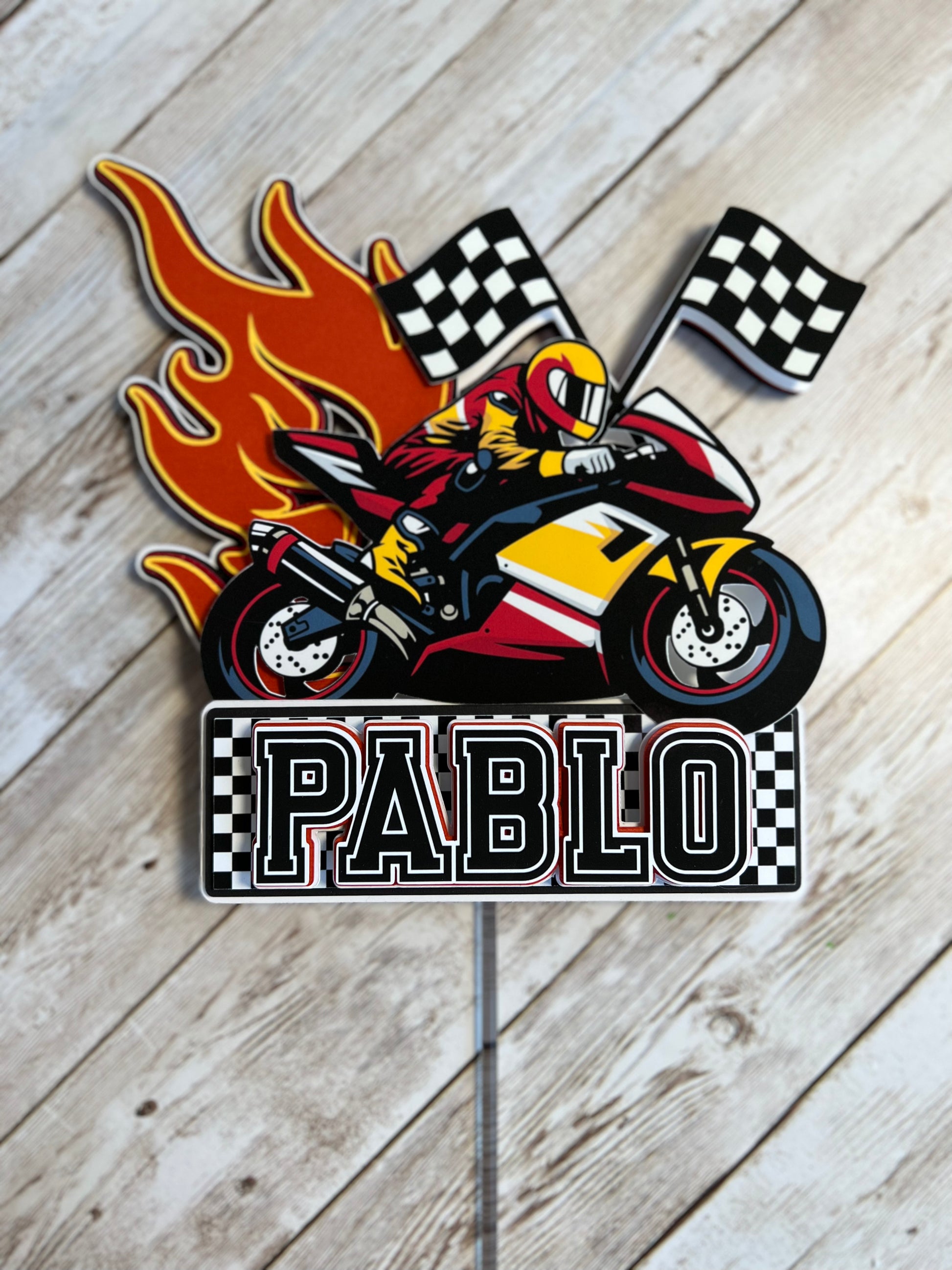 Custom Dirt Bike Motocross Cake Topper Motocross Theme 