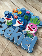 baby shark cake topper 