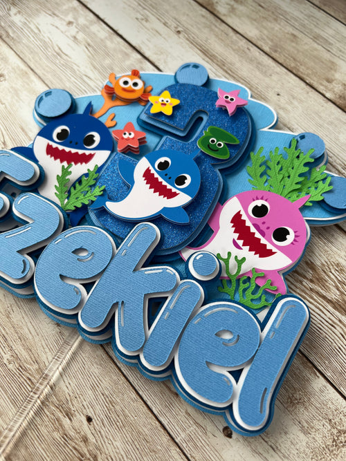 baby shark cake topper 