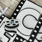 black and white banner