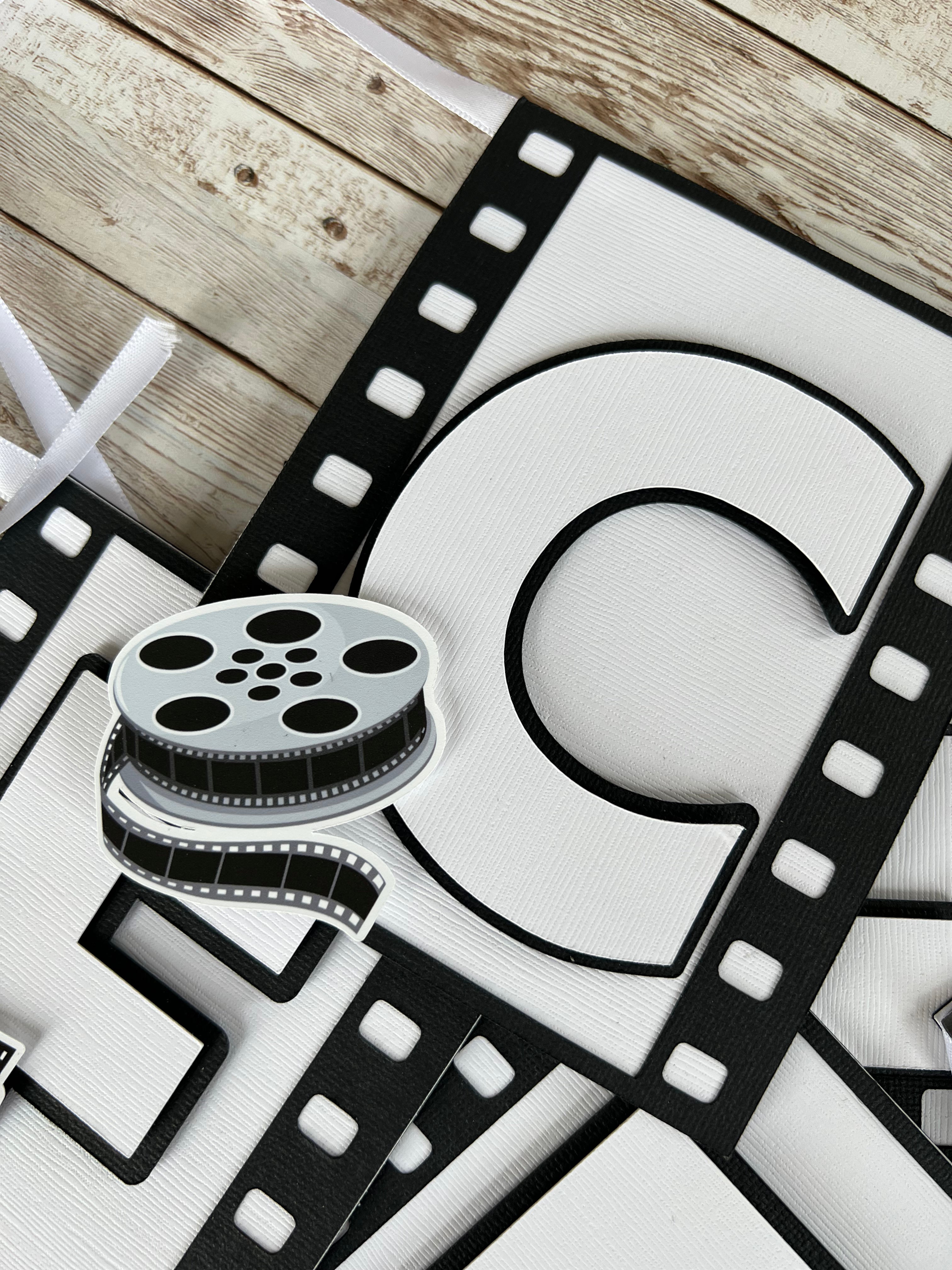 black and white banner