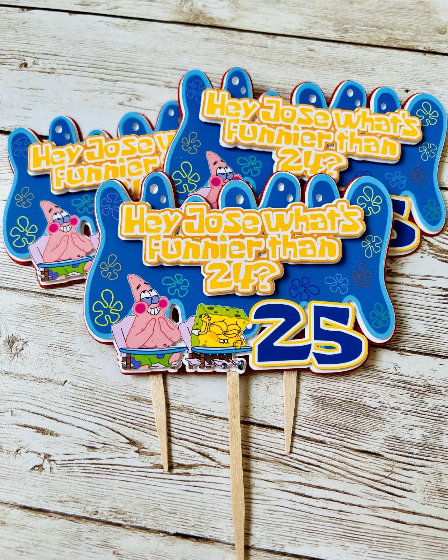 spongebob cupcake toppers