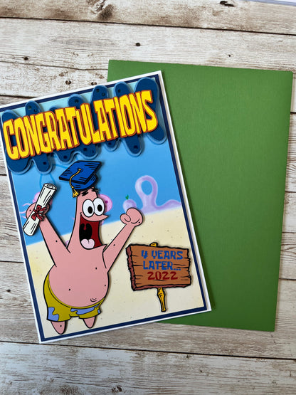 Patrick Star Handmade Birthday Card