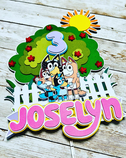 Bluey Personalized Cake Topper 