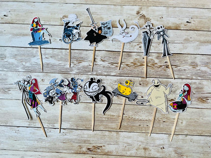 Nightmare Before Christmas cupcake toppers