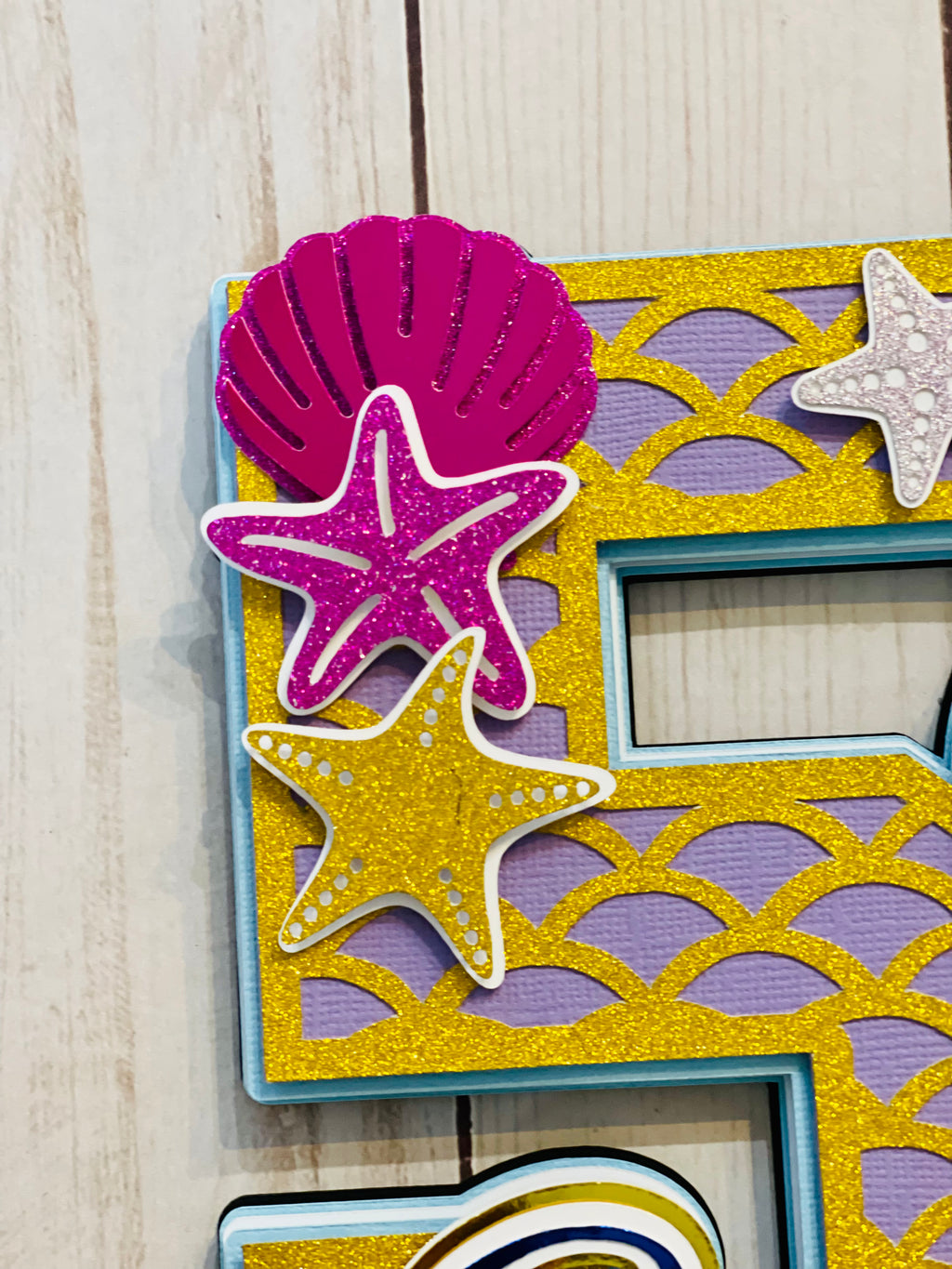 Mermaid Cake Topper, Personalized Cake Topper,