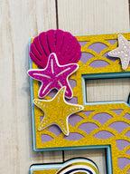 Mermaid Cake Topper, Personalized Cake Topper,