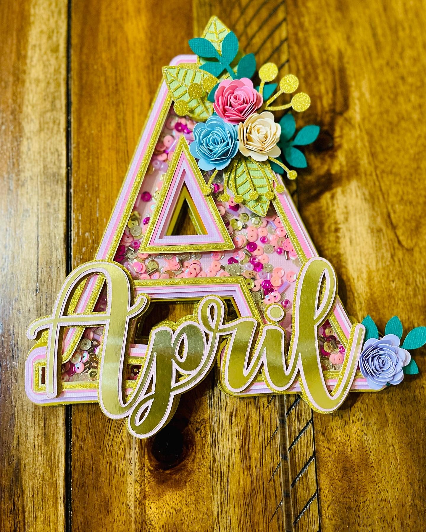 Letter A Shaker Cake Topper