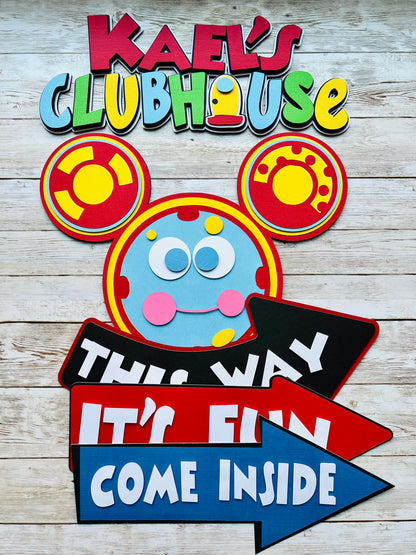 Mickey Mouse clubhouse quote sign