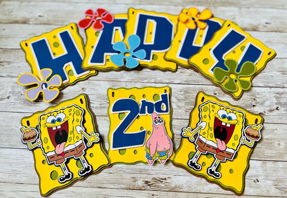Spongebob birthday banner
